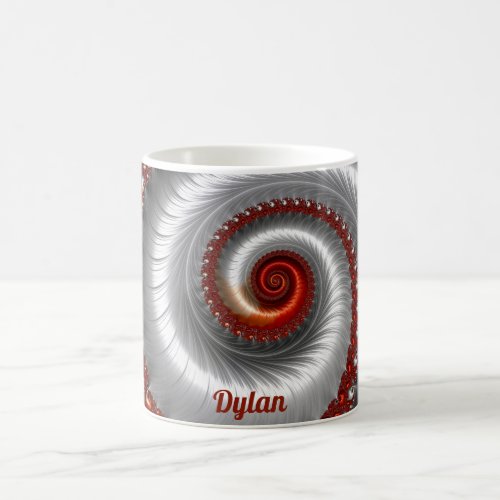 DYLAN  Silver Shell  Fractal Design  Original  Coffee Mug