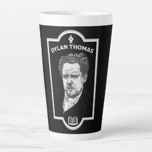 Dylan Thomas Welsh Poet Latte Mug