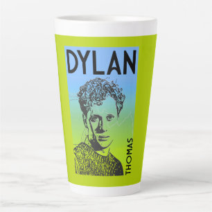 Dylan Thomas Welsh Poet Latte Mug