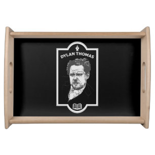 Dylan Thomas Welsh Poet Serving Tray