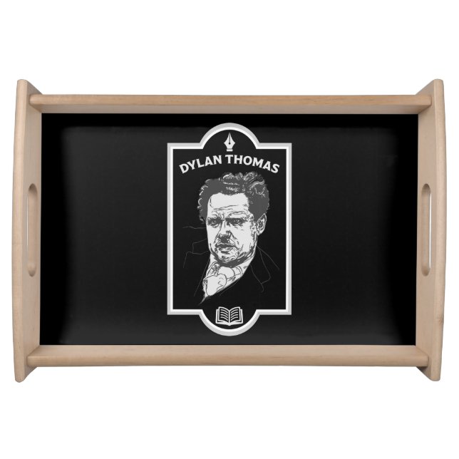 Dylan Thomas Welsh Poet Serving Tray (Front)