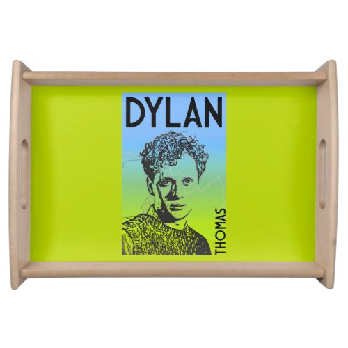 Dylan Thomas Welsh Poet Serving Tray