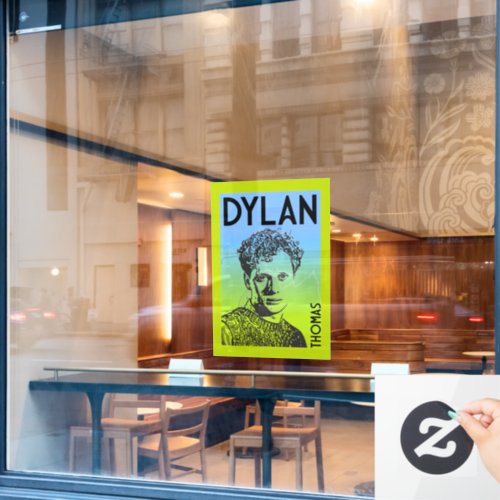 Dylan Thomas Welsh Poet Window Cling