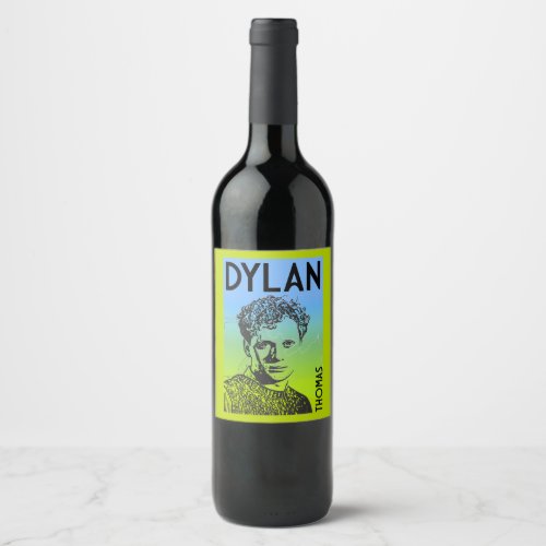 Dylan Thomas Welsh Poet Wine Label