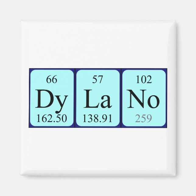 Dylano periodic table name magnet (Front)