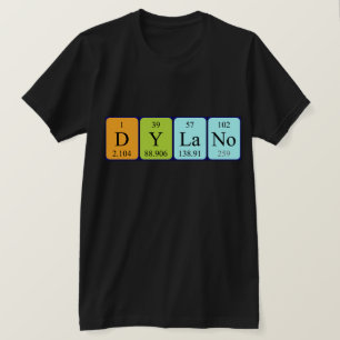 Dylano periodic table name shirt