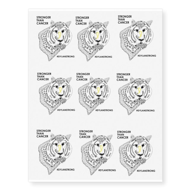 DylanStrong Temporary Tattoos (1 sheet) (Front)