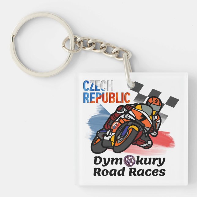 Dymokury Motorcycle Road Races Keychain (Front)