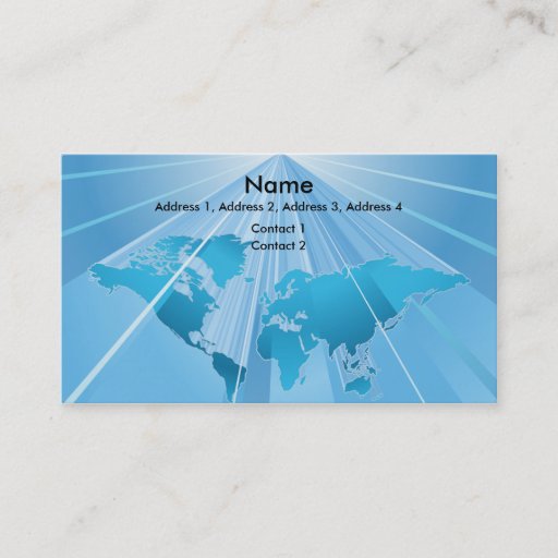 Customizable dynamic 3d wordmap business card design