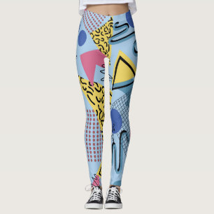 Dynamic 80s Memphis Aesthetic Leggings