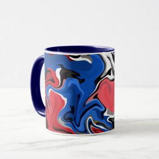 Dynamic Abstract Artwork with Bold Colors Mug