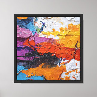 Dynamic Abstract Expressionism Vibrant Colors Canvas Print