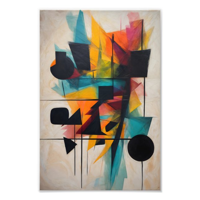 Dynamic Abstract Geometric Art Photo Print (Front)