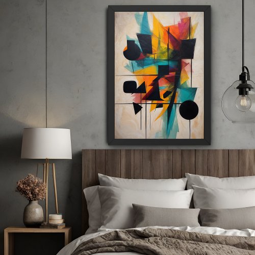 Dynamic Abstract Geometric Art Poster