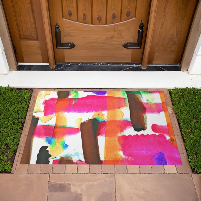 Dynamic Abstract Pattern in Art Doormat (Outdoor)