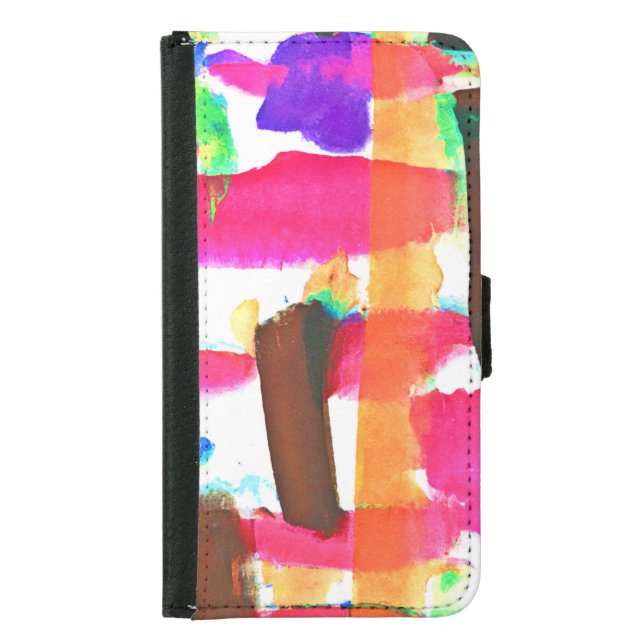 Dynamic Abstract Pattern in Art Samsung Galaxy Wallet Case (Front)