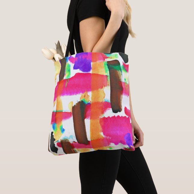 Dynamic Abstract Pattern in Art Tote Bag (Close Up)
