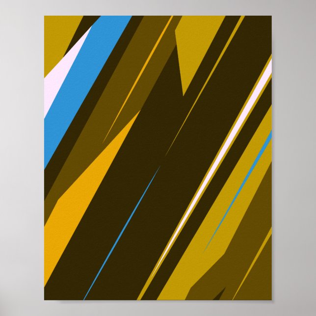 Dynamic Abstract Stripes Poster (Front)