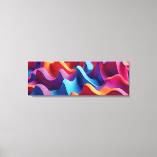 Dynamic Abstract Wave Wall Art – Bold 3D Color Flo