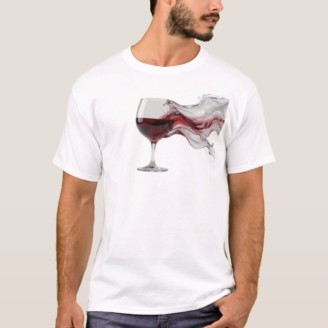 Dynamic ABSTRACT WINE Visual Design T-Shirt (Front)