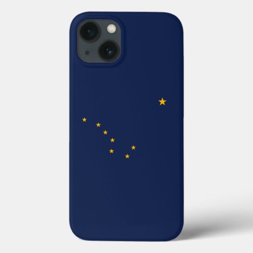 Dynamic Alaska State Flag Graphic on a iPhone 13 Case