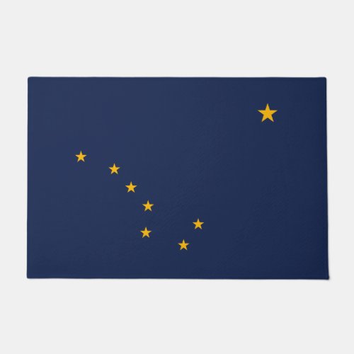 Dynamic Alaska State Flag Graphic on a Doormat