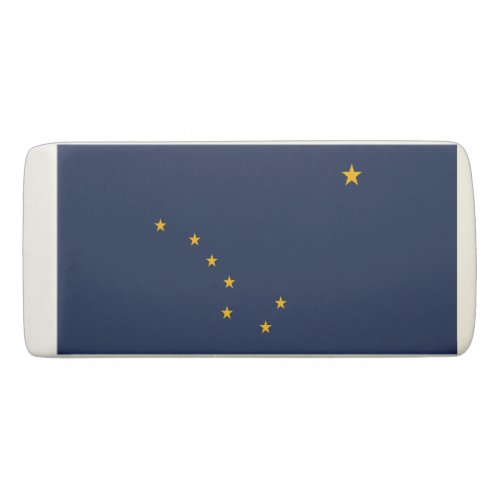 Dynamic Alaska State Flag Graphic on a Eraser