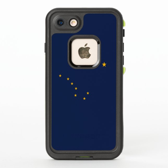 Dynamic Alaska State Flag Graphic on a LifeProof iPhone Case (Back)