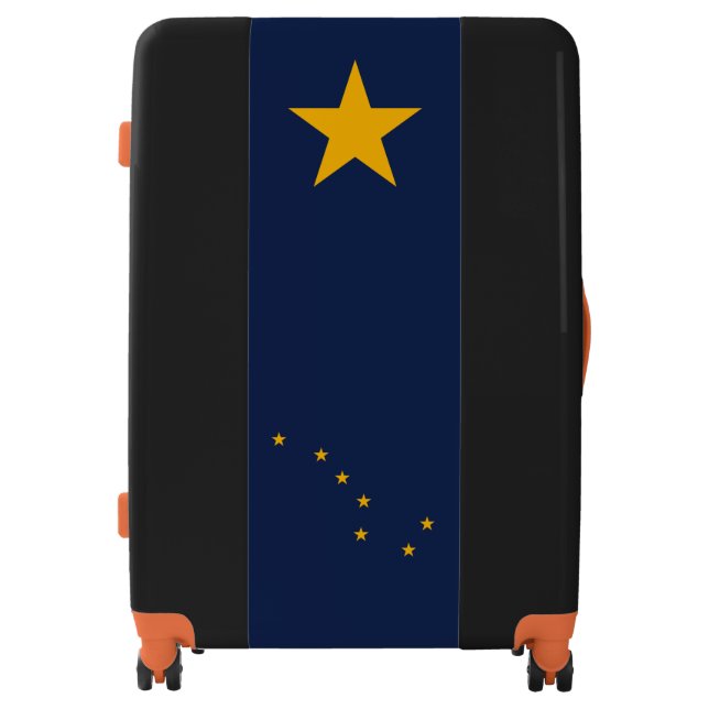 Dynamic Alaska State Flag Graphic on a Luggage (Front)
