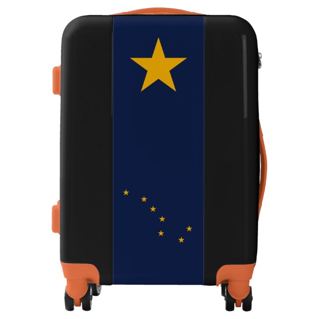 Dynamic Alaska State Flag Graphic on a Luggage (Front)