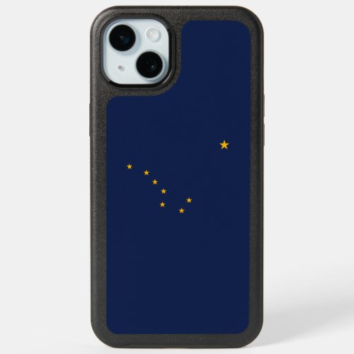 Dynamic Alaska State Flag Graphic on a iPhone 15 Plus Case