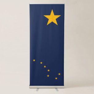 Dynamic Alaska State Flag Graphic on a Retractable Banner