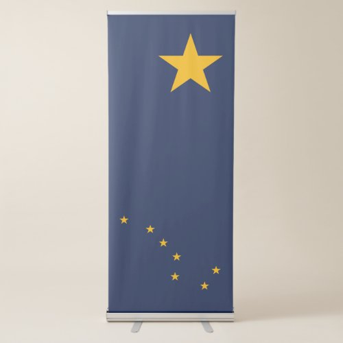 Dynamic Alaska State Flag Graphic on a Retractable Banner