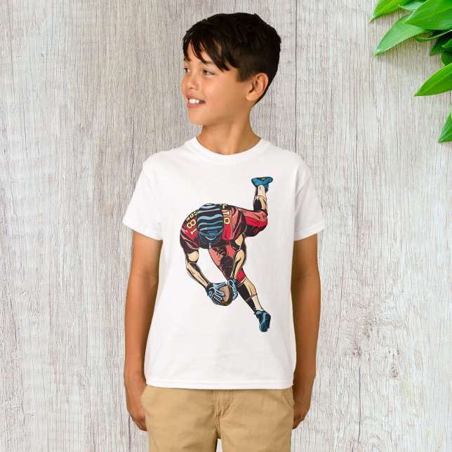 Dynamic American Football Player Touchdown  T-Shirt (Creator Uploaded)
