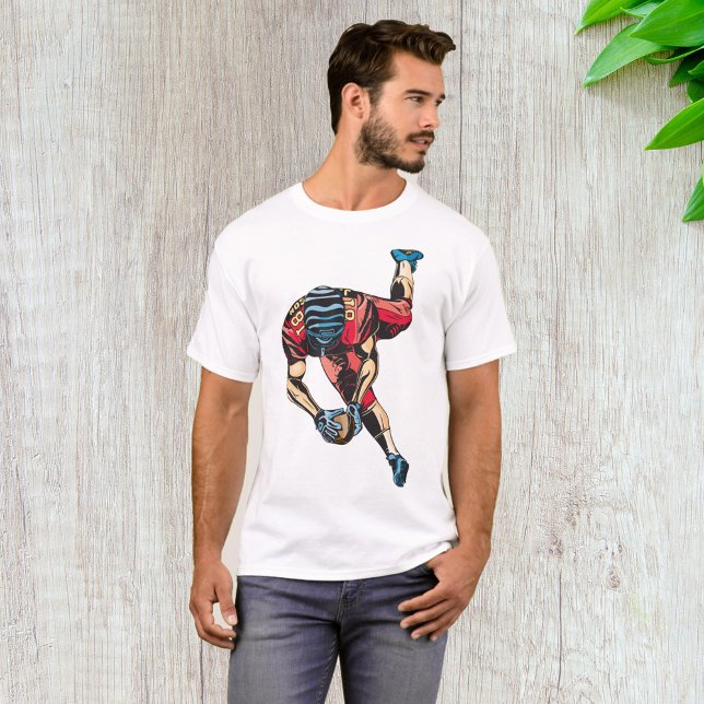 Dynamic American Football Player Touchdown  T-Shirt (Creator Uploaded)