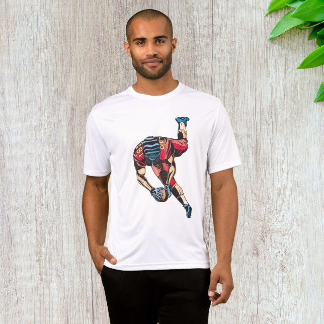 Dynamic American Football Player Touchdown  T-Shirt (Creator Uploaded)