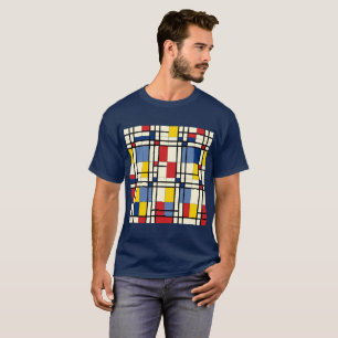 Dynamic and Colorful Piet Mondrian T-Shirt