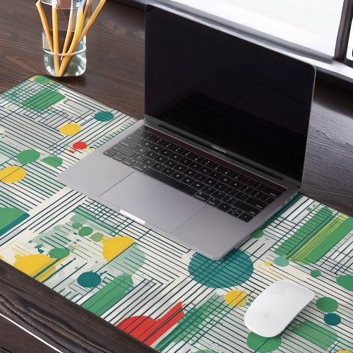 Dynamic and modern geometric design desk mat