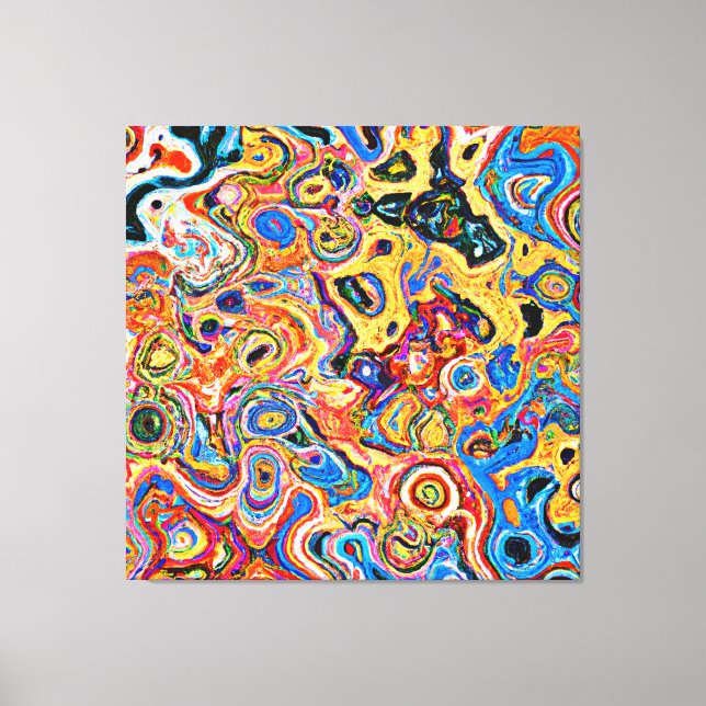 Dynamic and Vibrant Abstract Pattern Canvas Print (Front)