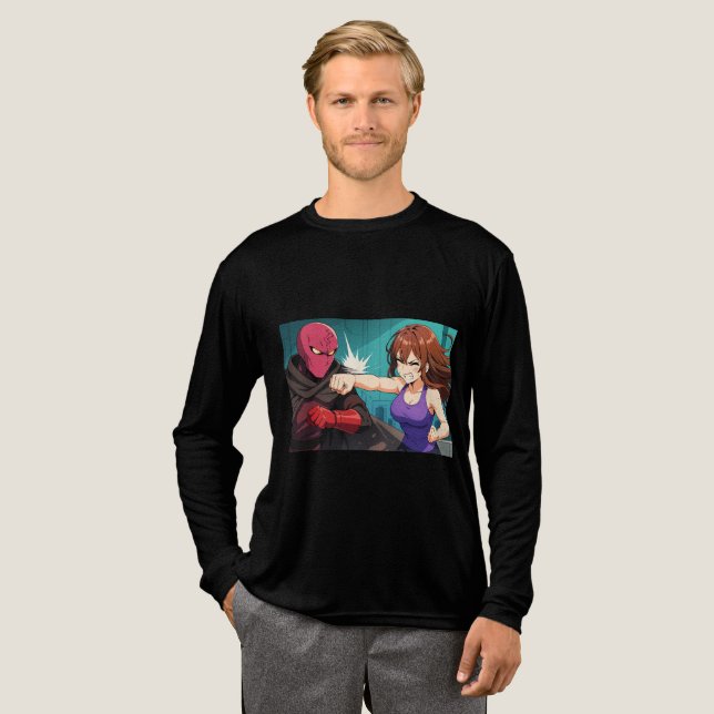 Dynamic Anime Action & Adventure  Tri-Blend Shirt (Full Front)