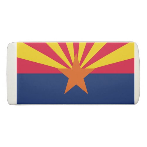 Dynamic Arizona State Flag Graphic on a Eraser