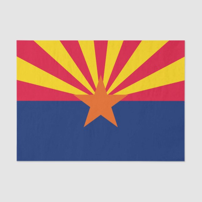 Dynamic Arizona State Flag Graphic on a Tissue Paper (Front)