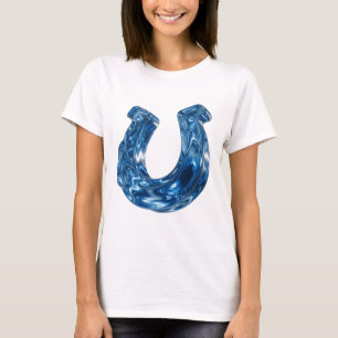 Dynamic Blue WATER Slogan Design T-Shirt