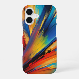 Dynamic Brushstroke Modern Art iPhone 16 Case