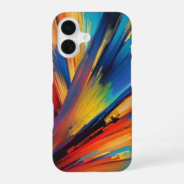 Dynamic Brushstroke Modern Art iPhone Case (Back)