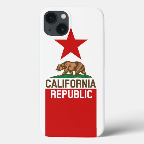 Dynamic California State Flag Graphic on a iPhone 13 Case