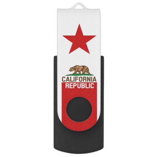 Dynamic California State Flag Graphic on a Flash Drive