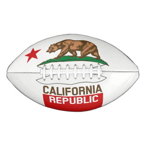 Dynamic California State Flag Graphic on a Football