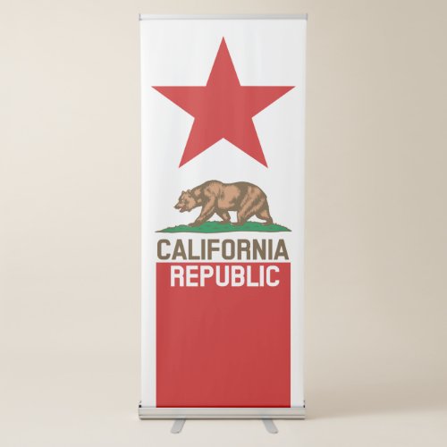 Dynamic California State Flag Graphic on a Retractable Banner