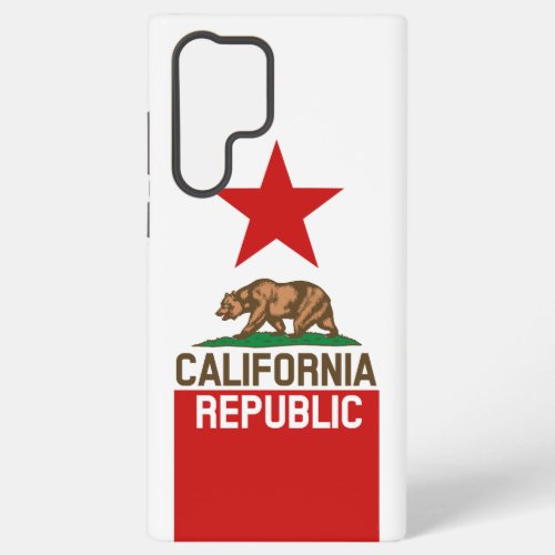 Dynamic California State Flag Graphic on a Samsung Galaxy S22 Ultra Case